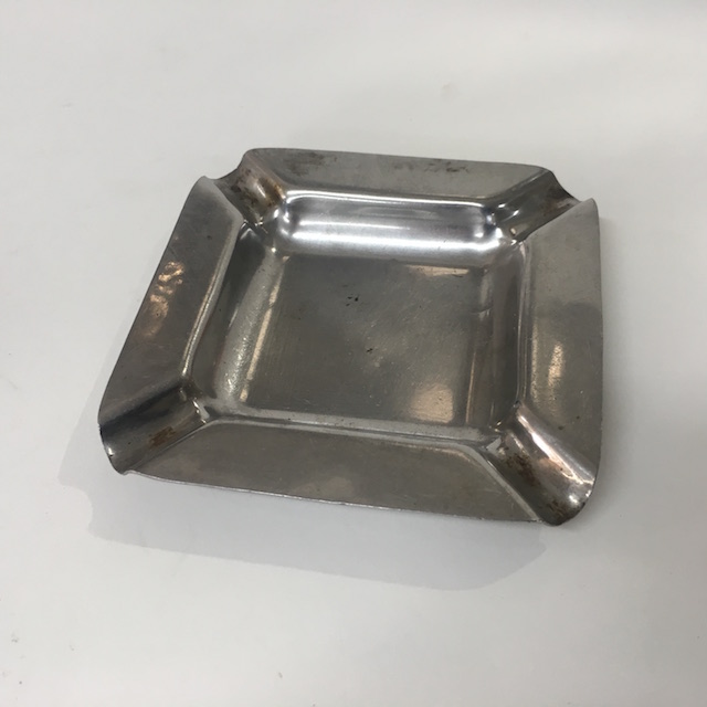 ASHTRAY, Stainless Steel Cafe Bar Style - Square